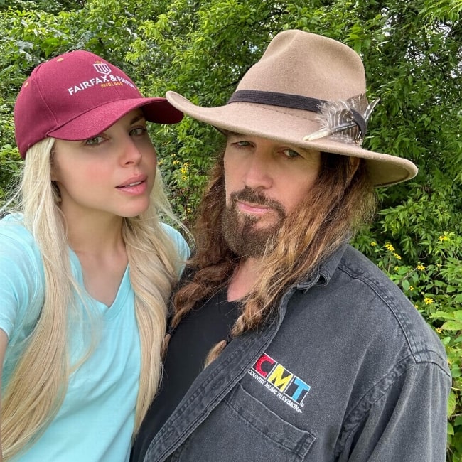 Firerose as seen in a selfie with her husband Billy Ray Cyrus that was taken in July 2023