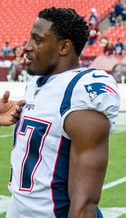 J. C. Jackson as seen with the New England Patriots after a game on October 6, 2019