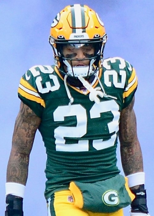 Jaire Alexander as seen with the Green Bay Packers in 2019