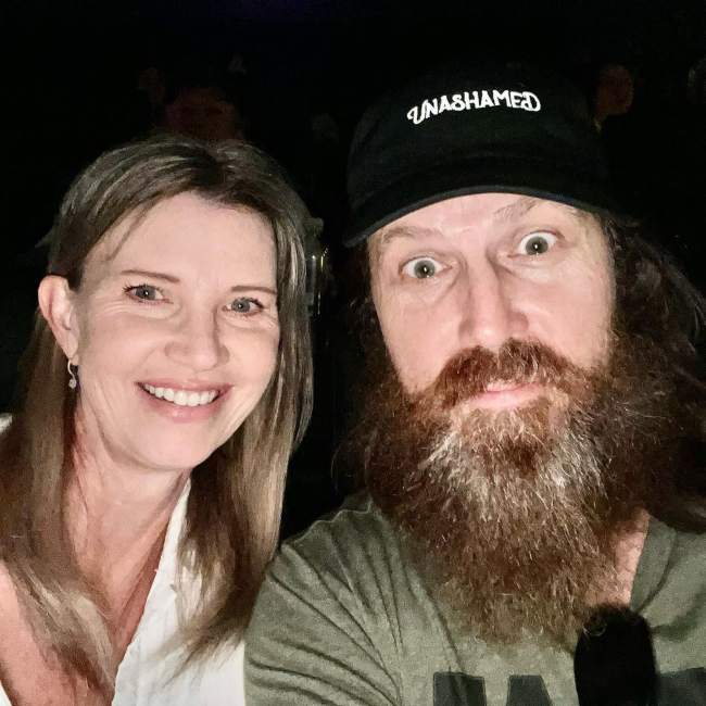 Jase Robertson and his wife Melissa as seen in an Instagram picture taken in July 2023