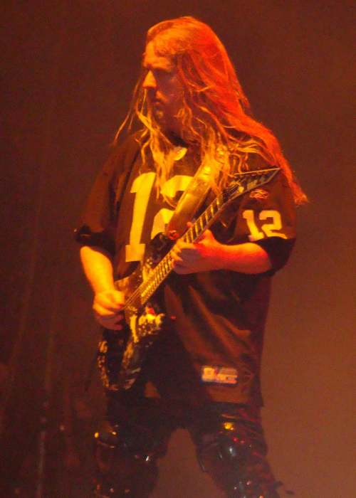 Jeff Hanneman as seen performing onstage in 2008