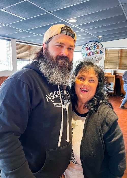 Jep Robertson as seen in a picture with his mother Kay Robertson that was taken in December 2022, at West Monroe, Louisiana