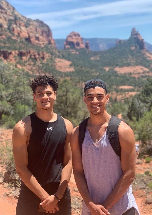 Josh Green (Left) as seen while smiling for a picture with his brother Jay Green in Sedona, Arizona in May 2020