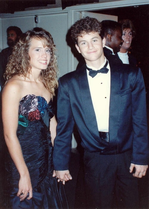Kirk Cameron as seen with Leanna Creel at the 41st Emmy Awards in 1989