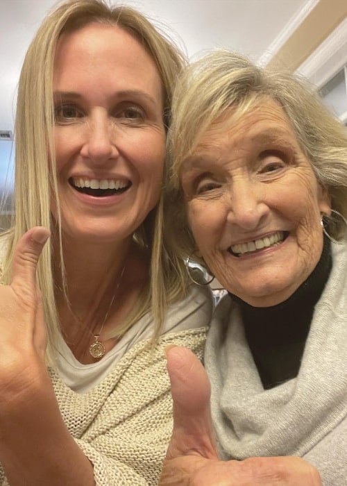 Korie Robertson as seen while smiling in a picture with her grandmother in April 2023