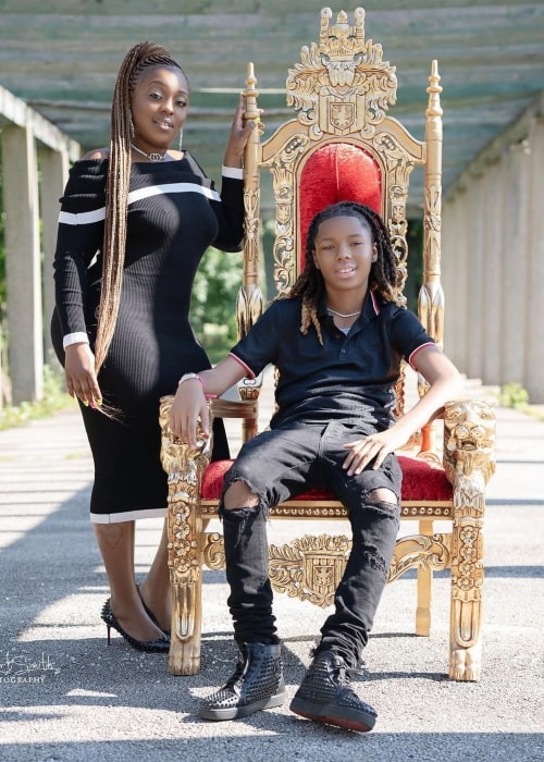 Michael Epps as seen in a picture that was taken with his mother Keisha Johnson in August 2019