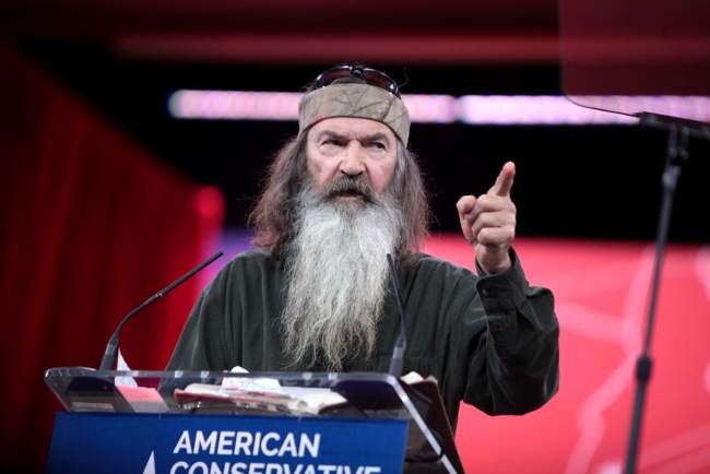 Phil Robertson as seen speaking at the 2015 Conservative Political Action Conference (CPAC) in Maryland