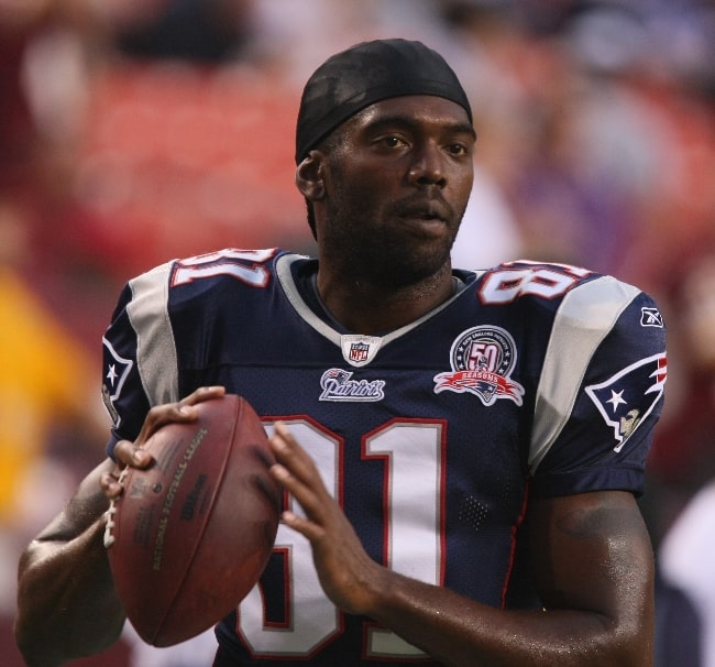 Randy Moss as seen with the New England Patriots in 2009
