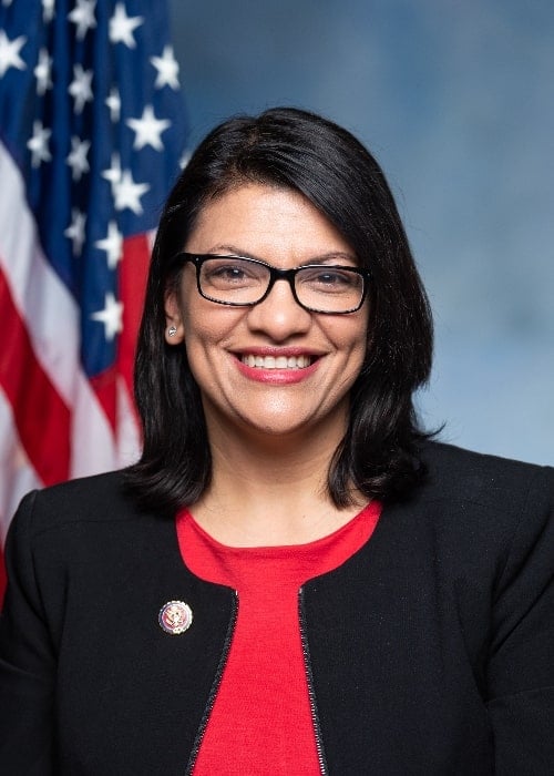 Rashida Tlaib as seen while smiling in an official picture in 2019