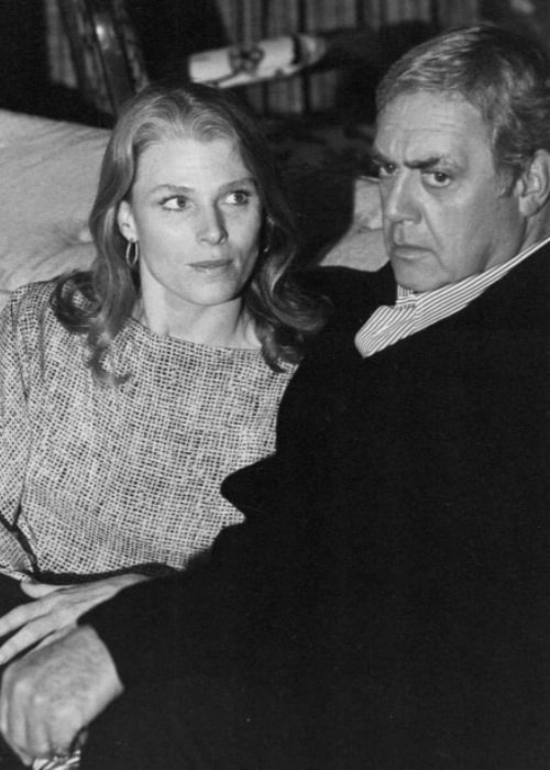 Raymond Burr and Mariette Hartley as seen in a publicity photo from the premiere of 'Kingston Confidential' in 1977