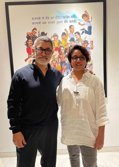 Revathi as seen posing for a picture with Aamir Khan in December 2022