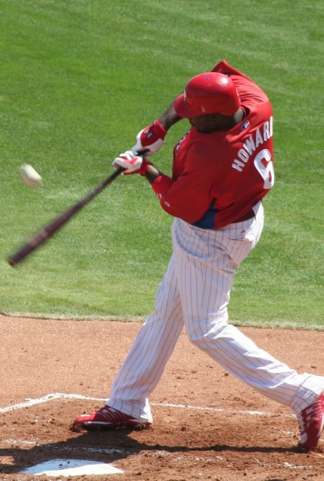 Ryan Howard as seen while batting for the Philadelphia Phillies during a spring training game in Florida on March 12, 2007