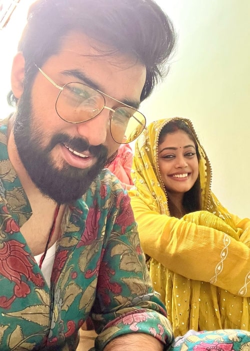 Sachet Tandon as seen in a selfie with his wife Parampara that was taken in October 2023
