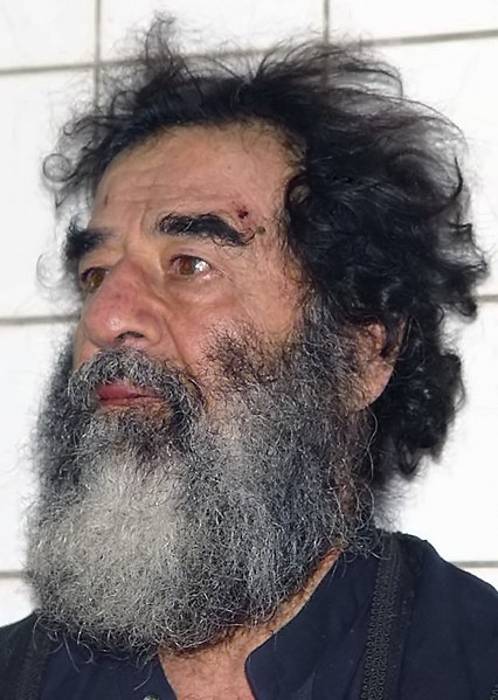 Saddam Hussein as photographed after getting captured in 2003