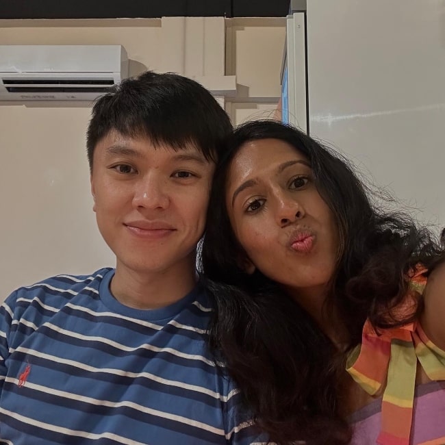 Shanti Pereira as seen in a selfie with her beau Zong Yang that was taken in June 2023