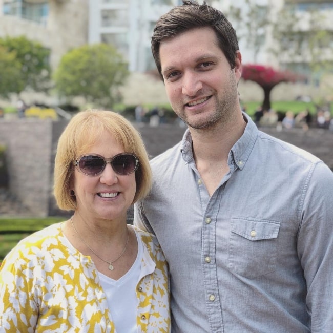 Todd Kapostasy as seen in a picture with his mother at the Getty Center in May 2018