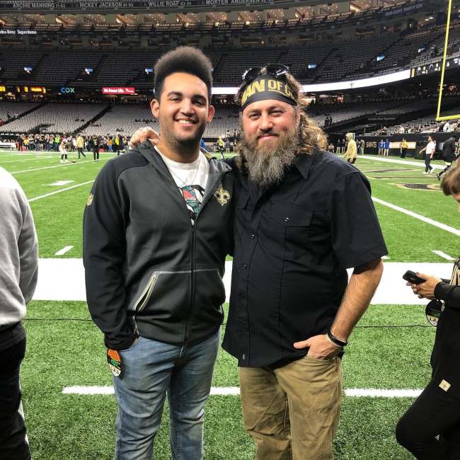 Will Robertson as seen posing with his dad in an Instagram picture taken in November 2019
