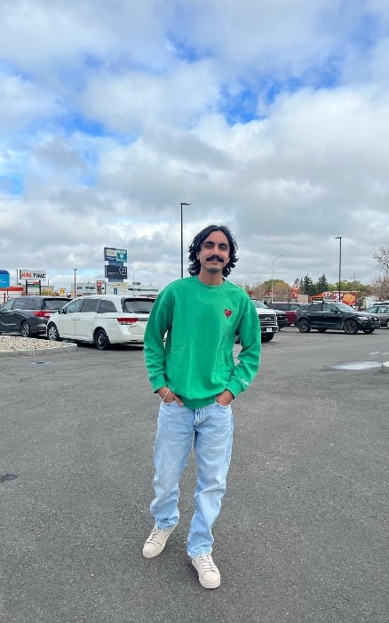 Aditya Gadhvi as seen while posing for a picture in Regina, Saskatchewan, Canada in October 2023