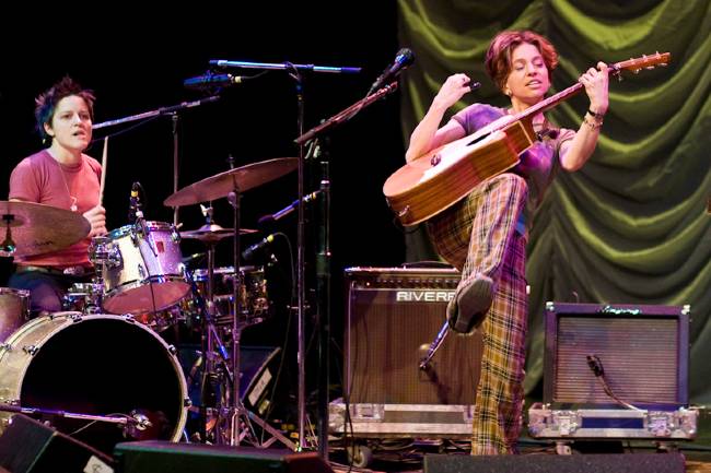 Ani DiFranco as seen performing onstage in 2008