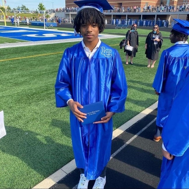 Certified AK as seen in a picture that was taken in May 2021, at his high school graduation