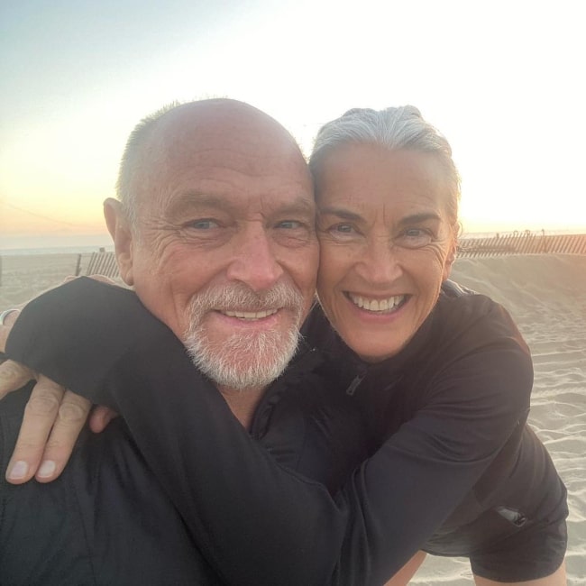 Corbin Bernsen as seen in a selfie with his wife Amanda Pays in while at the beach in March 2022