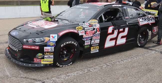 Corey Heim's 2019 ARCA car on pit road before the race at Madison