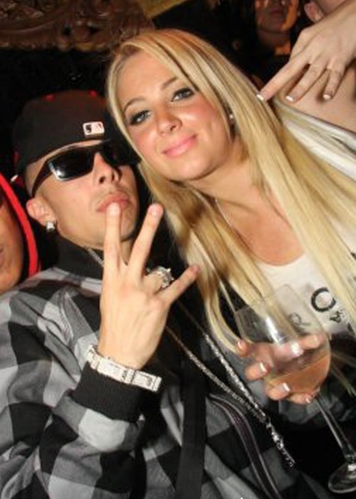 Dappy as seen while posing for a picture with Tulisa Contostavlos at Tup Tup Palace nightclub in Newcastle Upon Tyne, United Kingdom in 2012