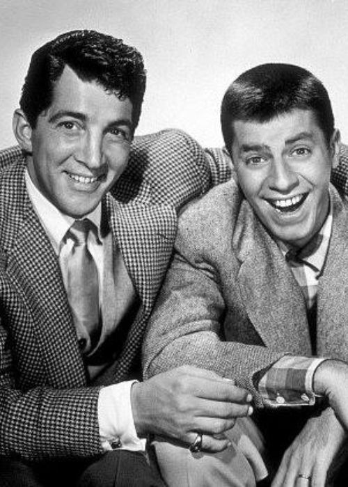 Dean Martin and Jerry Lewis (right) as seen in 1950