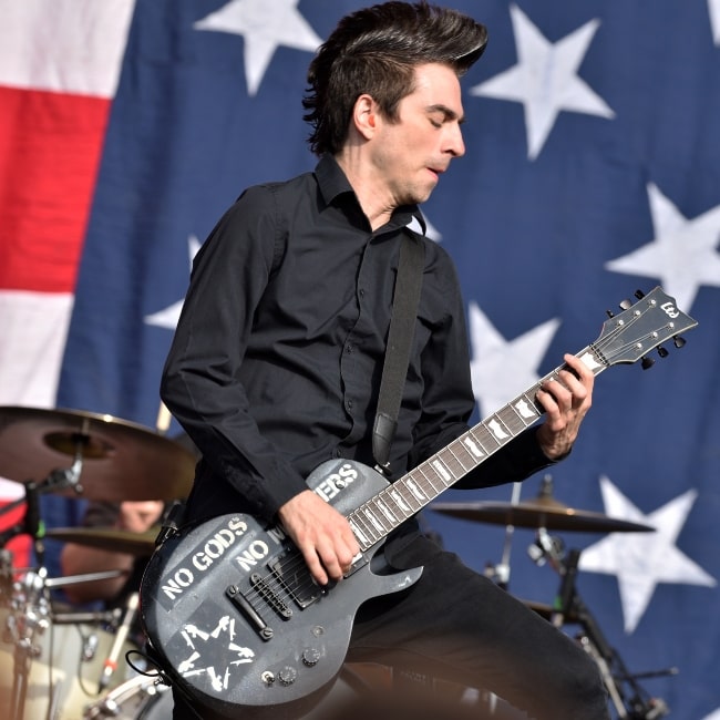 Justin Sane of Anti-Flag performing at the Reload Festival 2017 on August 25