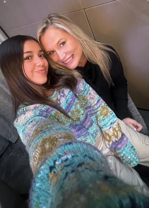 Kasey Bella Suarez as seen while taking a selfie with Amber Horn in Manhattan, New York in November 2023