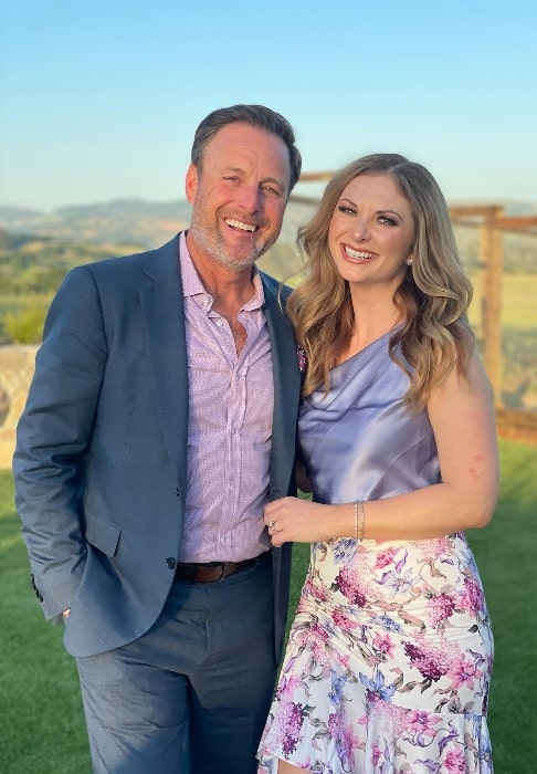 Lauren Zima as seen while posing for a picture with Chris Harrison at Carneros Resort and Spa in Napa Valley, California in May 2023