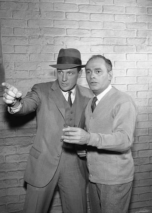 Martin Balsam (r) and Robert Stack as seen together in The Untouchables