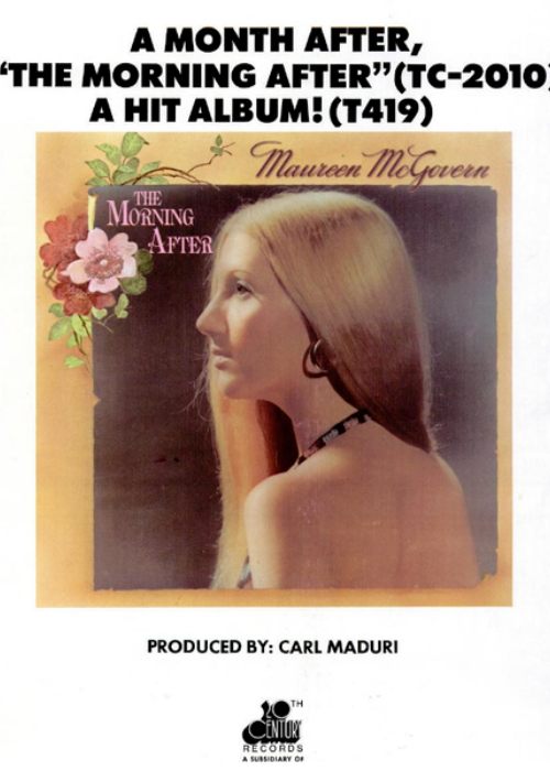 Maureen McGovern as seen in the album cover of The Morning After (1973)