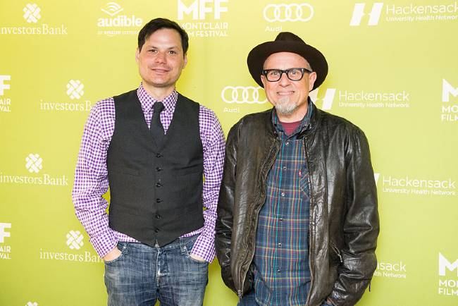 Michael Ian Black and Bobcat Goldthwait as seen together in May 2015