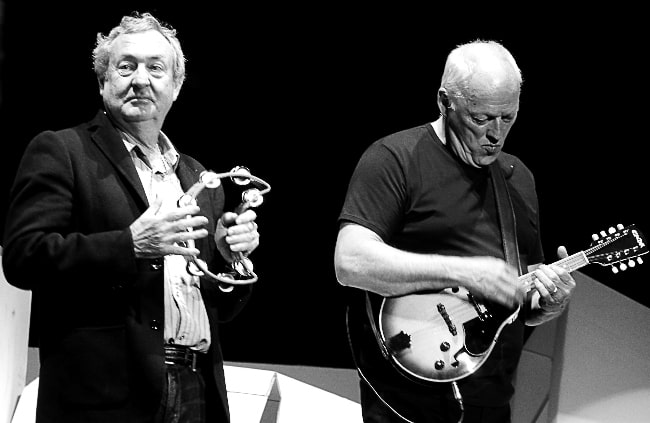 Nick Mason (Left) and David Gilmour at Roger Waters' The Wall Live show at The O2 Arena in London, England in 2011