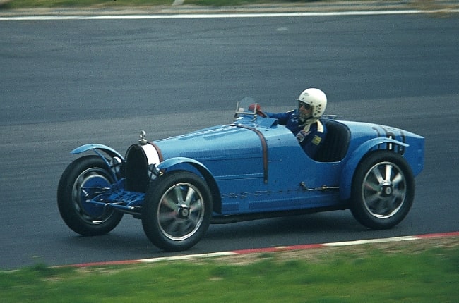 Nick Mason as seen in Bugatti 35 B at Nürburgring in Nürburg, Rhineland-Palatinate, Germany in 1981