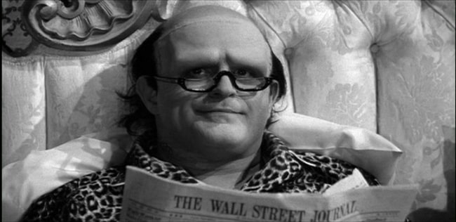 Peter Boyle as seen in a black-and-white still