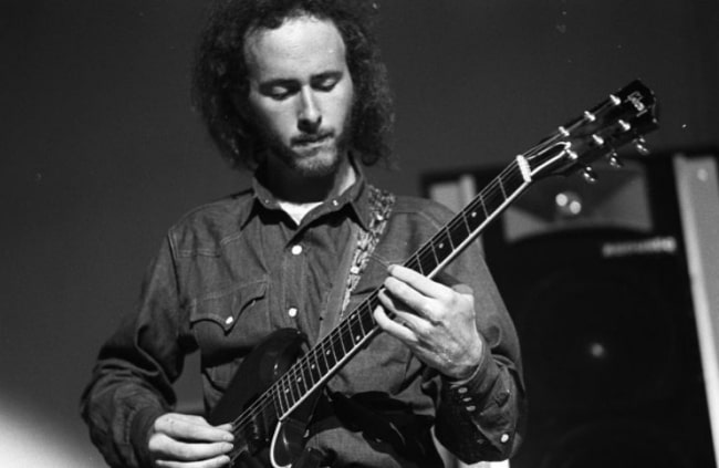 Robby Krieger as seen while performing live at Roundhouse in London in September 1968
