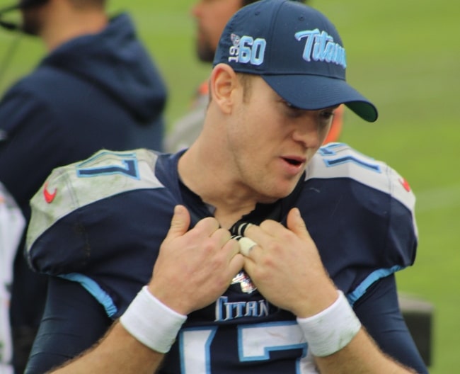 Ryan Tannehill as seen with the Tennessee Titans during a game against the New Orleans Saints in Nashville, Tennessee on December 12, 2022
