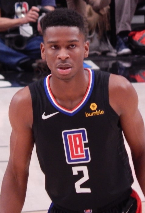 Shai Gilgeous-Alexander as seen with the Los Angeles Clippers in a game against the Portland Trail Blazers on November 8, 2018, at Moda Center in Portland, Oregon
