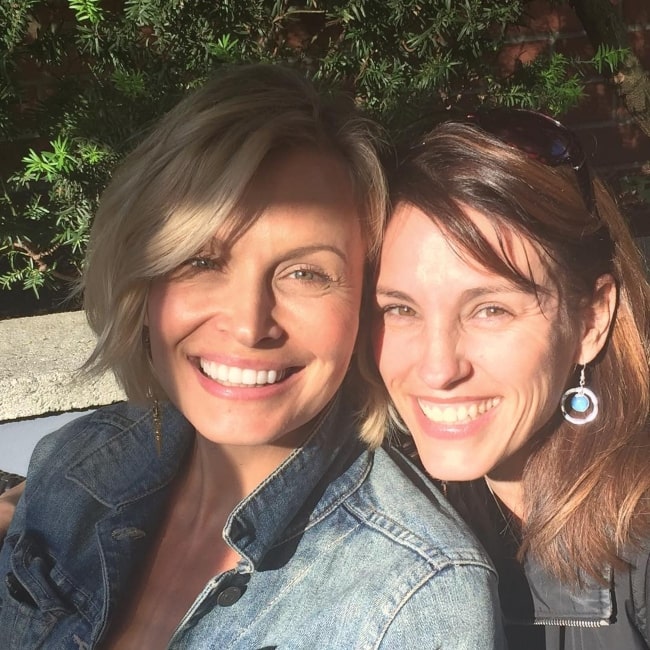 Sonya Salomaa as seen in a selfie with film director Amy Jo Johnson in May 2016