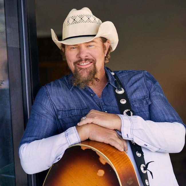 Toby Keith as seen in a picture that was taken in the past