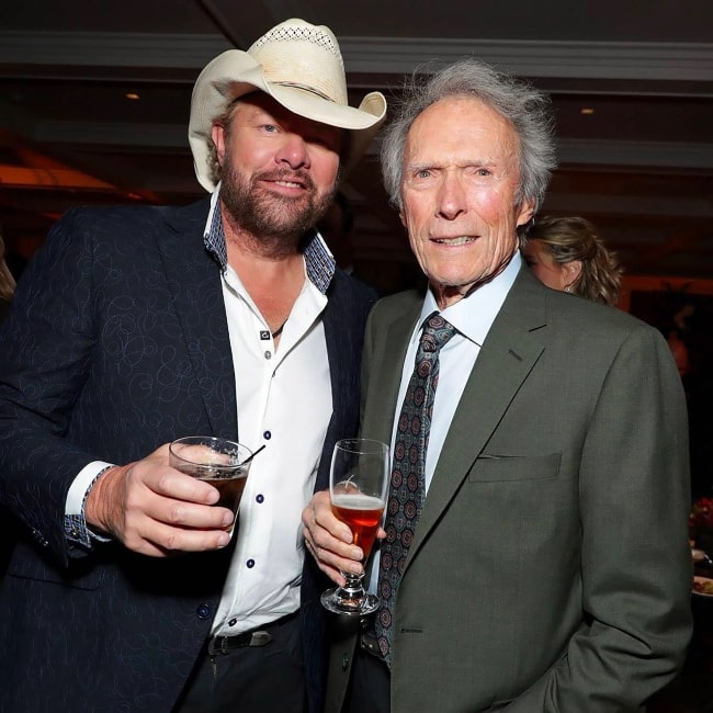 Toby Keith as seen in a picture with actor and film-director Clint Eastwood in the past