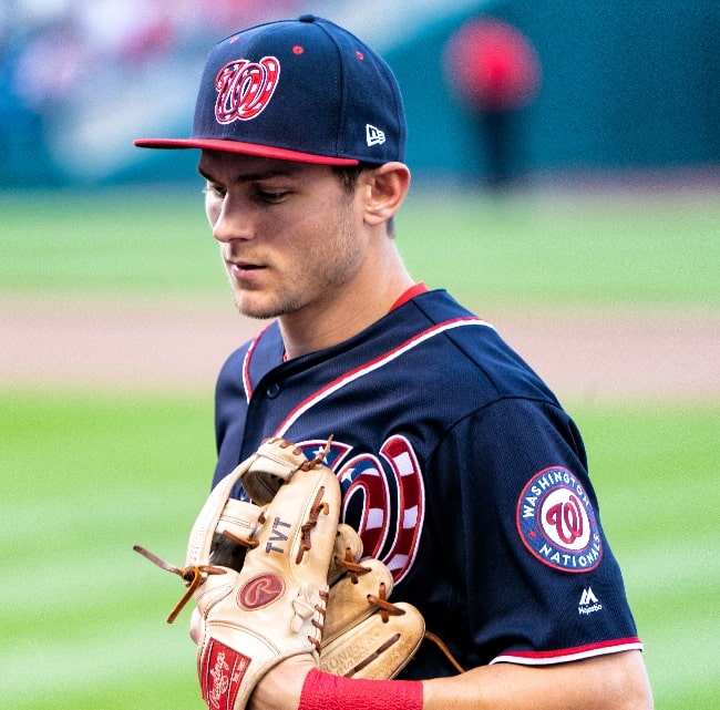 Trea Turner as seen with the Washington Nationals during a game on April 14, 2018