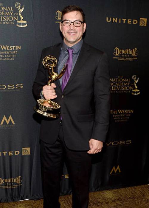 Tyler Christopher as seen with his Emmy award in 2016