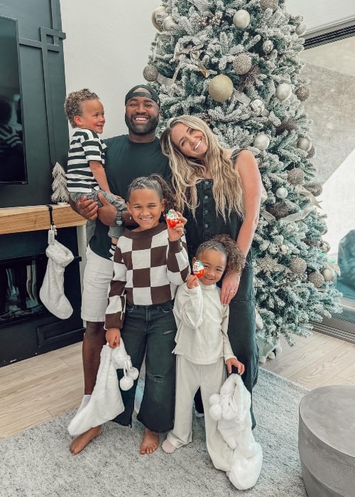 Alyssa Fluellen as seen in a picture with her husband Gerard and children Emmett, Harper, and Hayden that was taken in November 2023