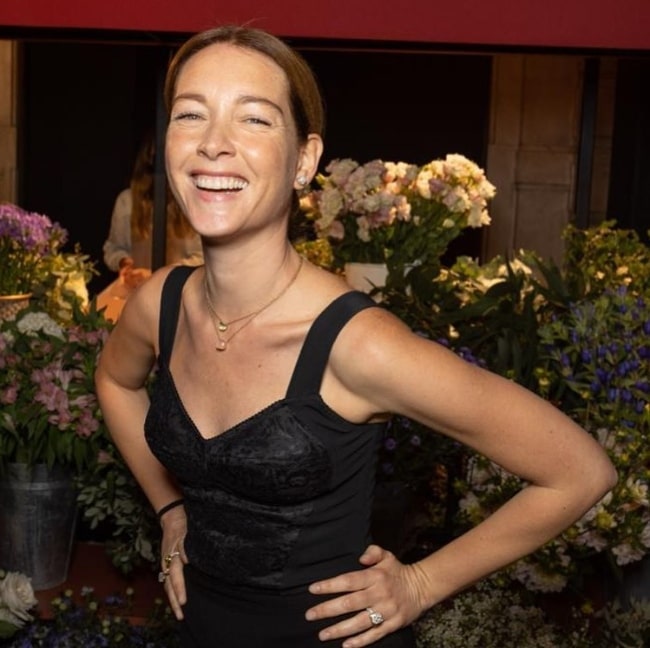 Cristiana Capotondi as seen while smiling for a picture in September 2021