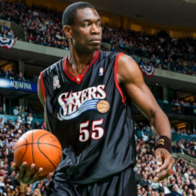 Dikembe Motombo as seen in a picture taken in between 2001 and 2002