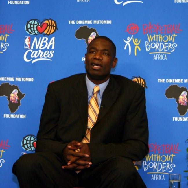 Dikembe Mutombo, speaking during a press briefing at the New York Foreign Press Center on August 16, 2006