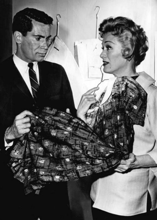 Eve Arden and Anthony George as seen in a still from the television program 'Checkmate' (1961)